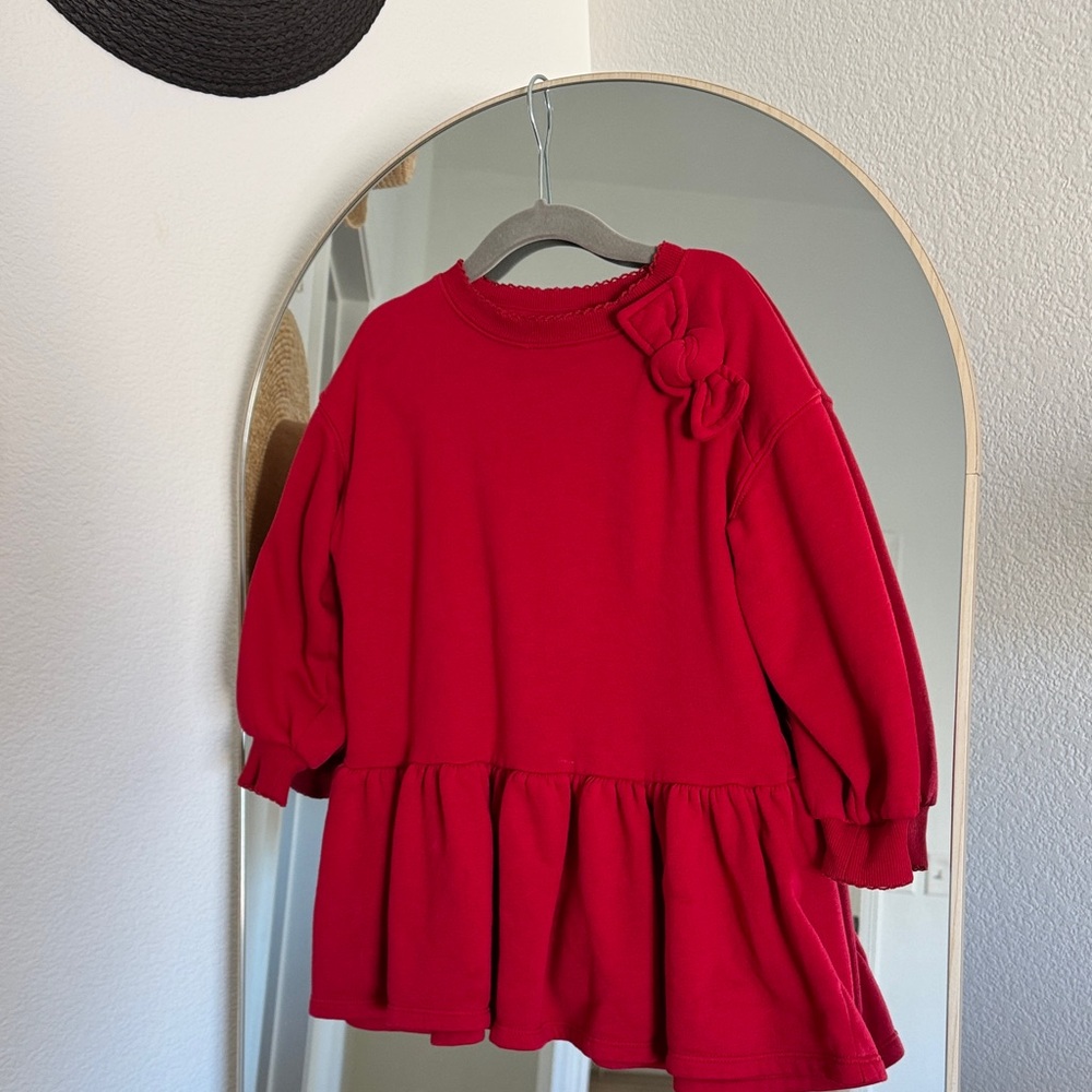 H&M Red Kids Dress with Floral Detail